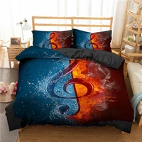 bedding set 3d music note printed home textiles guitar pattern duvet cover set luxury king size bedclothes
