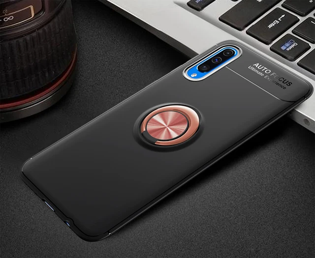 rose black Роскошный чехол для samsung Galaxy A70, чехол с магнитным кольцом, мягкий матовый Силиконовый чехол для Galaxy A50 A40 A40s A30 A20 A10, чехол - Цвет: rose black