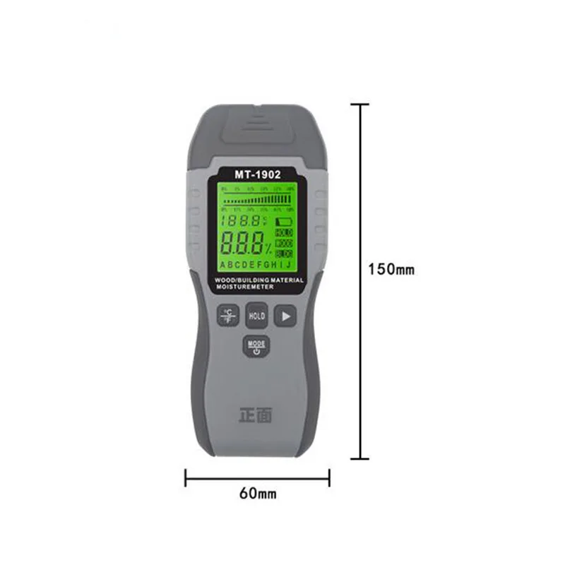 

Microwave Measurement Humidity Tester for Lumber Wood Building Materials Moisture Meter & Temperature Detector with LCD Display