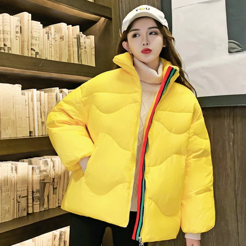 Новинка 2019 года сезон осень-зима легкая куртка-пуховик в Корейском стиле женская