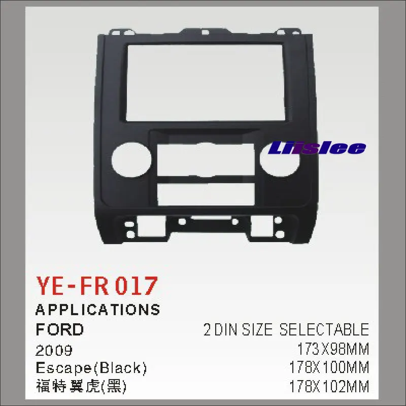 

Car Refitting Frame Panel For Ford Escape 2009 ABS Fascia Accessories Kits 2 Din DVD GPS Stereo Android Head Unit DIY Installing