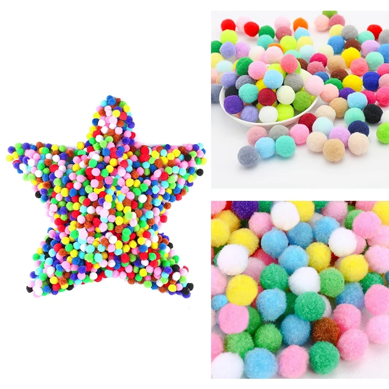

Pompoms Colourful Pompom Fluffy Plush Balls for Christmas Decor DIY