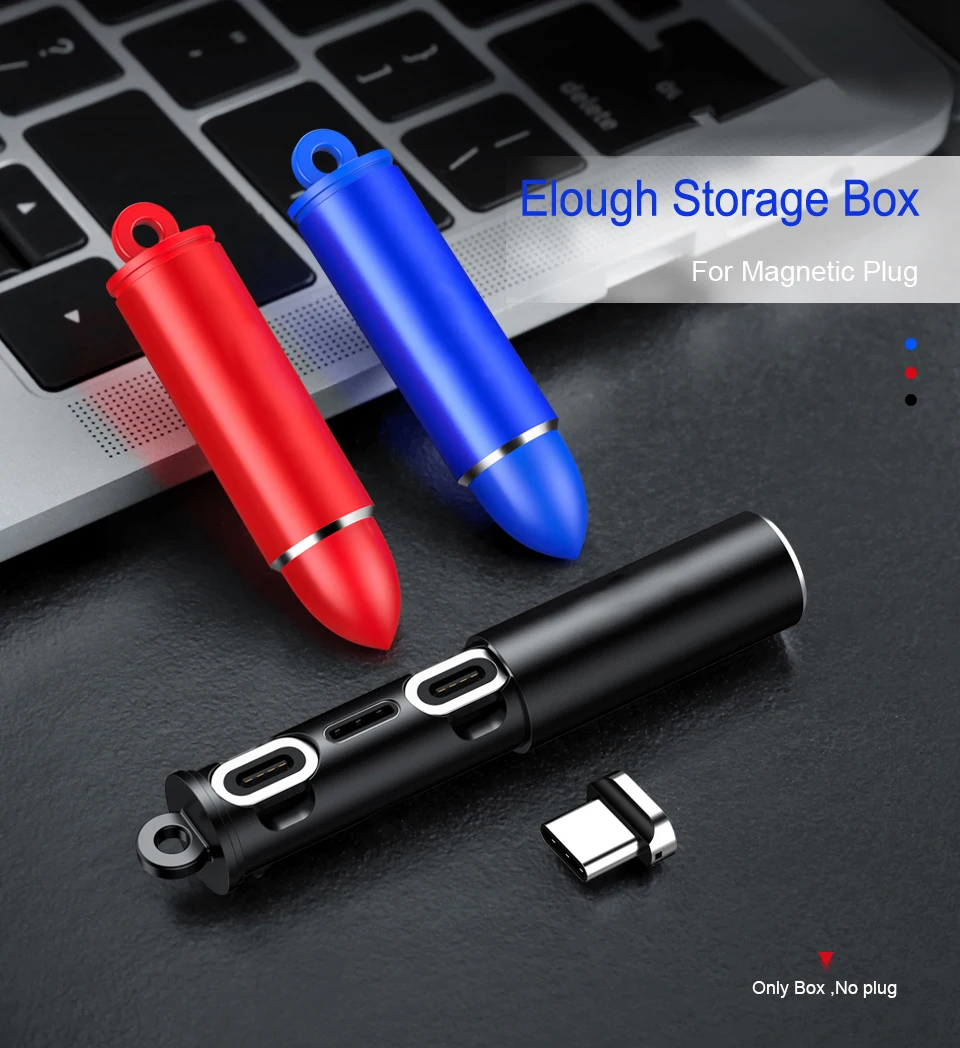 Портативная Магнитная коробка с разъемами USB type C, наконечники для адаптера, металлическая коробка для хранения, для iPhone Micro usb type C, магнитный кабель для зарядного устройства