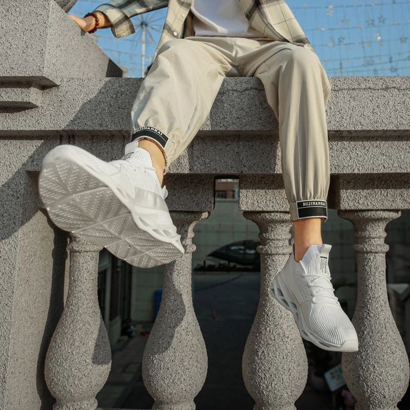 Модная мужская повседневная обувь для бега дышащие кроссовки Мужская уличные