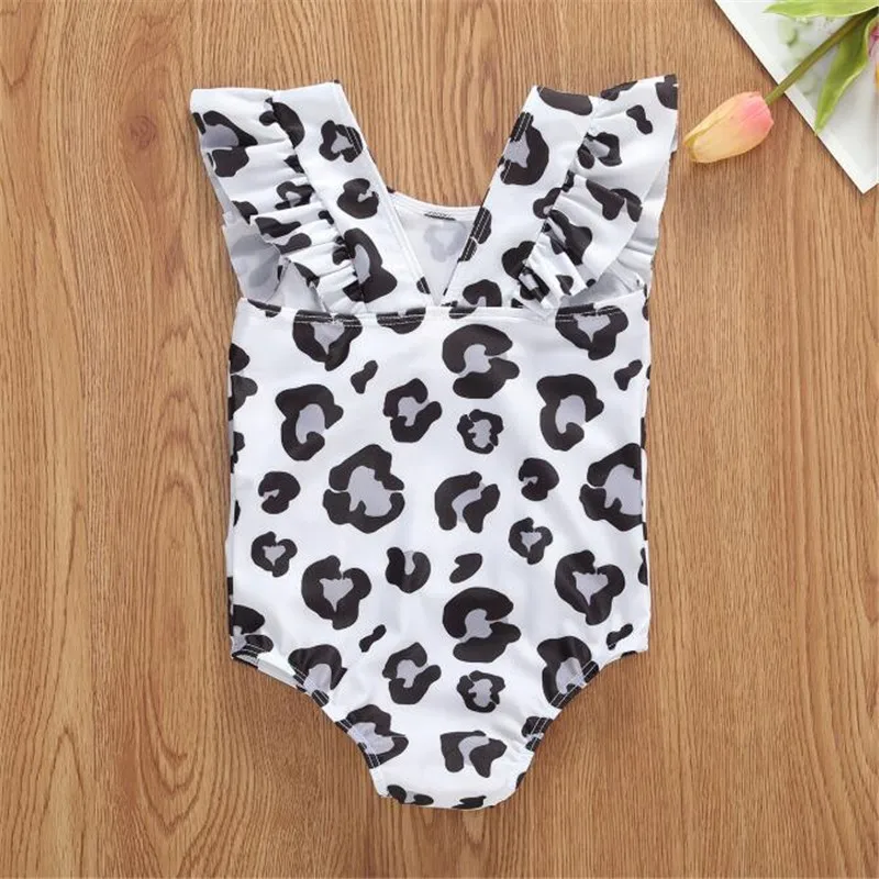

Baby Kids Girls Summer Leopard Printed Bikini One Piece Swimwear Swimsuit Cute Summer Kids Swimwear For Girls Biquini Infantil