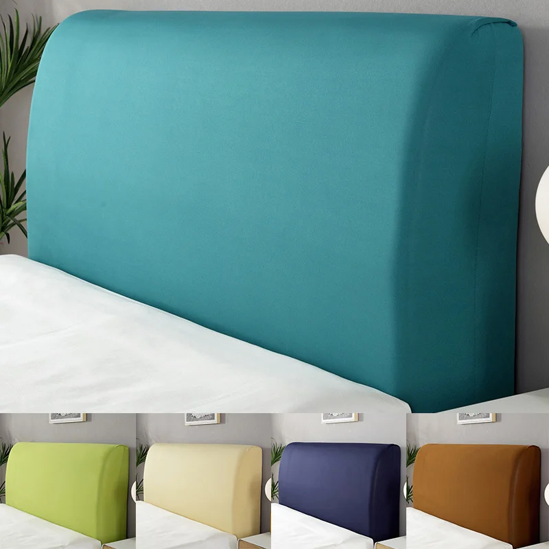 

All-Inclusive Elastic Bedhead Cover Solid Color Polyester Bed Head Back Protection Headboard Dust Protector Cover Bedroom Decor