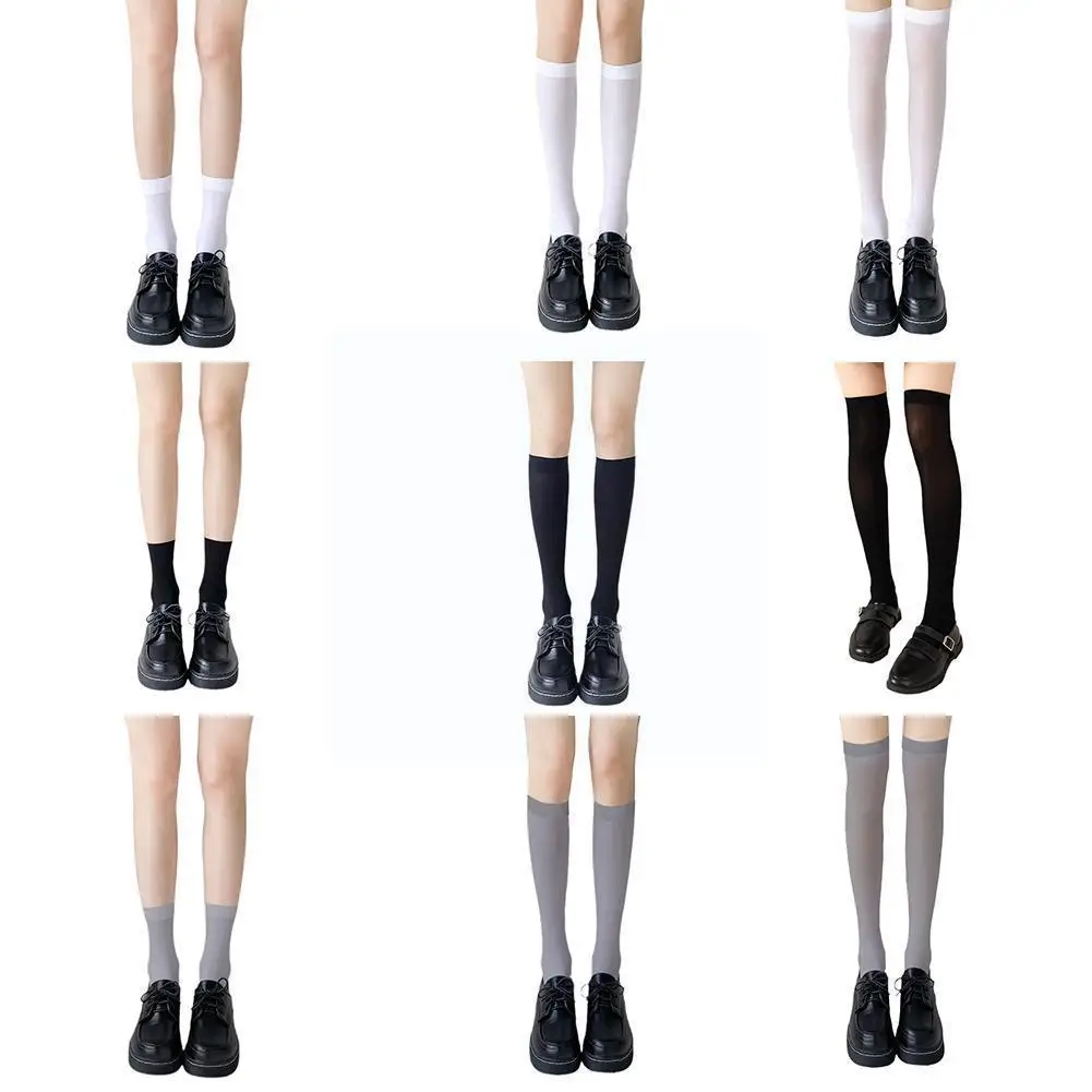 

Женские бархатные длинные носки JK-Women Lolita черные белые чулки высокие нейлоновые сексуальные кавайные модные чулки N3A6