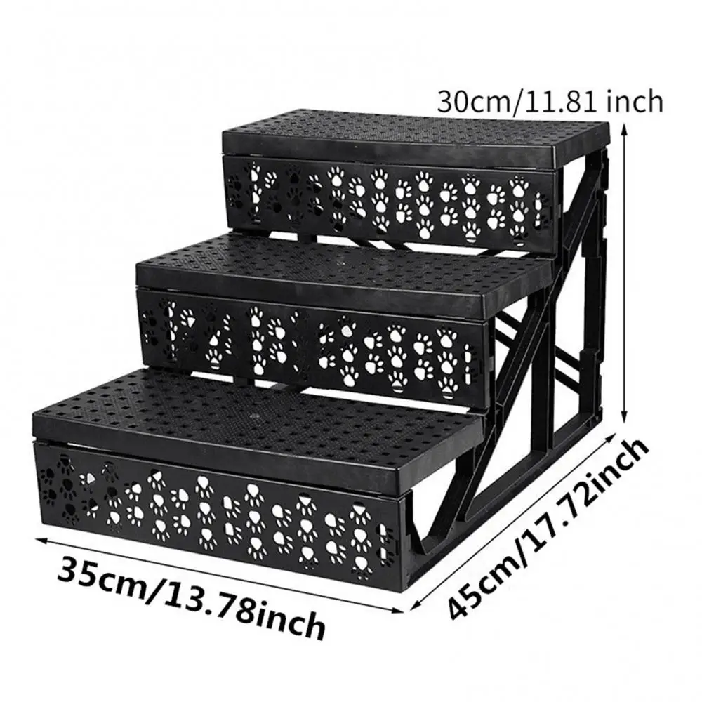 

Hot Sales!!! Small Pet Cats Dogs 3 Steps Stair Ramp Sofa Anti-slip Climbing Ladder with Cover Non-slip Plush Cloth Bed Stairs