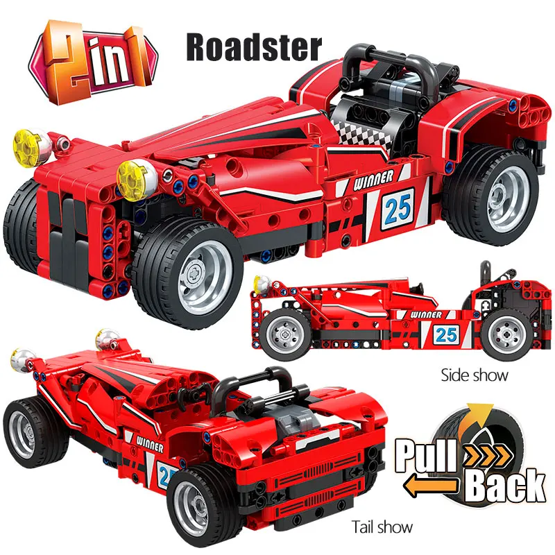 ERBO City Roadster Тяговый спортивный автомобиль гоночный модель строительных блоков
