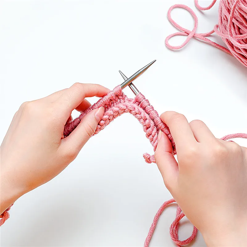 

Hot Sale 1PCS Tube Stainless Circular Knitting Needles 2.25-10mm Knitting Needle 100CM DIY Weave Needles Arts Craft Sewing Tools