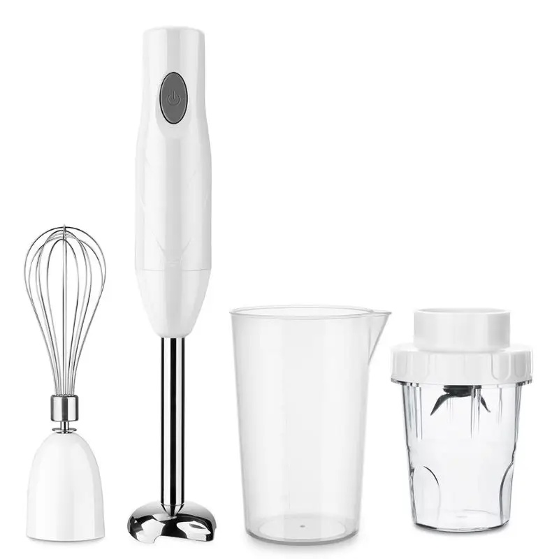 

Electric Handheld Blender Set 4-in-1 Hand Mixer Multifunctional Whisk Chopper Egg Beater Mixing Feet Whipped Cream Baking D0AB