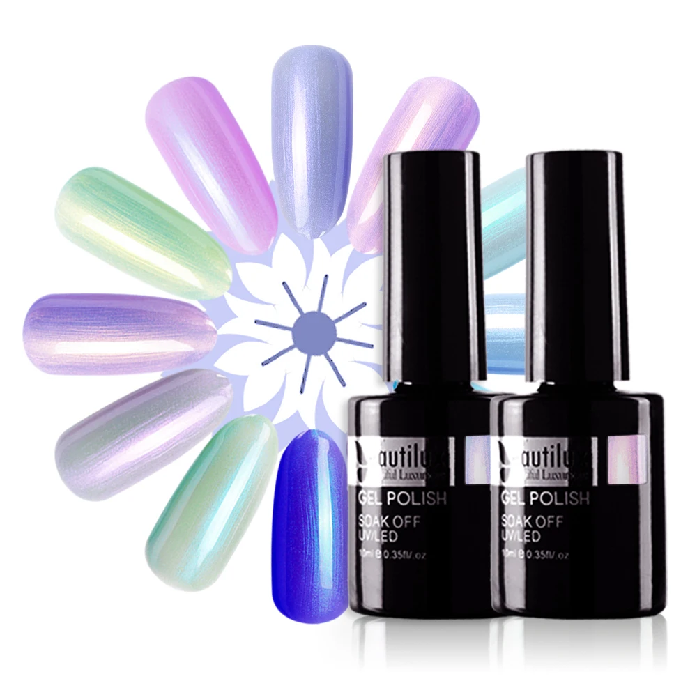 Бренд Beautilux 1 шт. жемчужный корпус цвет Русалочки впитывающий УФ-светодиодный