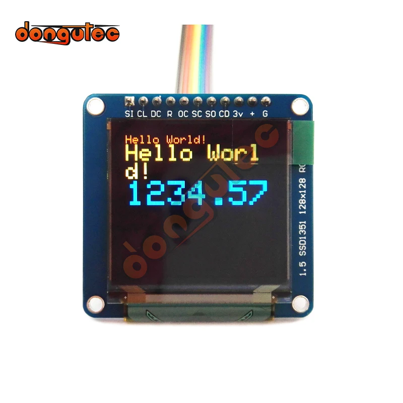 1 5 OLED SSD1351 коммутационная плата 16 бит Цвет &quotw/microSD держатель для arduino|ЖК-модули| |
