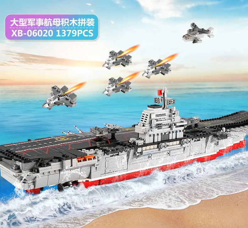 Модель Sluban строительные блоки морская подводная лодка военный корабль самолет Aircrafted Перевозчик военный корабль боевой крейсер Фрегат игрушки