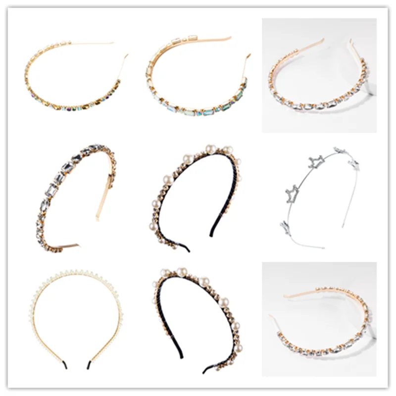 Новинка 2020 ободки для женщин цветная корона Ретро стиль стразы жемчуг Свадебная