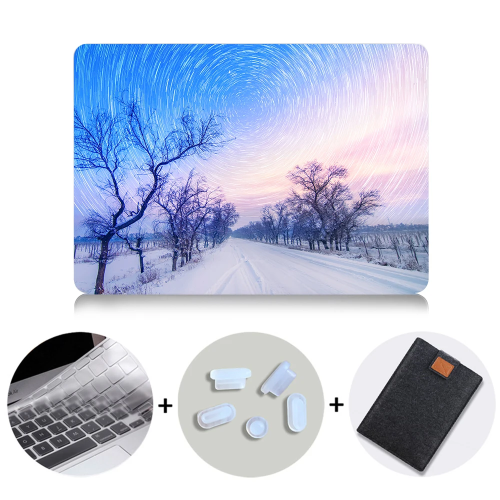 Чехол MTT для Macbook Pro retina 13 15 с сенсорной панелью, Жесткий Чехол для mac book Air 11, новинка 13,3, 12 дюймов, чехол для ноутбука с пейзажным принтом - Цвет: MB06