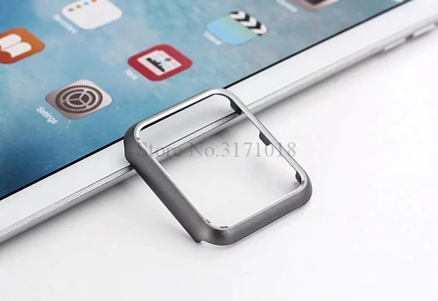 Роскошный чехол для часов с металлической рамкой для Apple Watch 38 мм 42 мм бампер из алюминиевого сплава для iWatch серии 3 2 защитный корпус - Цвет: Gray