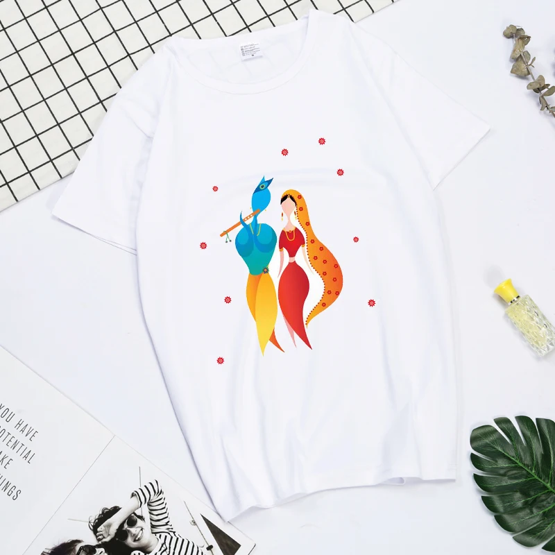 

Spiritual Hindu Goddess White T-shirt Original Print men women goddess top tee