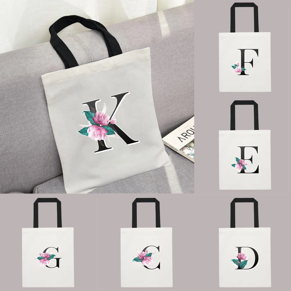 

Ladies Shopping Bag Travel All-match Printed Letters Foldable Large One-shoulder Messenger Handbags Can Be Reused Shopper Bags