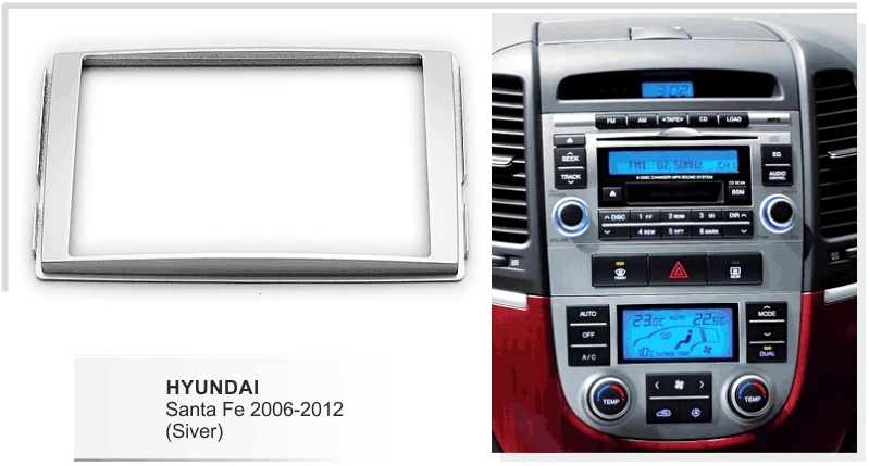 Автомобильная фасция для Hyundai Santa Fe Santafe 2006 2012 радио DVD стерео панель Набор
