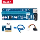 RGeek USB 3.0 PCI-E Pci e Райзер 1X 4x 8x 16x Райзер адаптер карты PCI Express Pcie SATA 15pin штекер к 4-контактному кабелю питания райзер для видеокарты