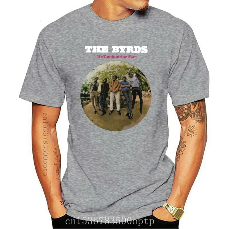 

New 2021 THE BYRDS Album Logo Retro Rock Band Men's Black T-Shirt Size S To 3XL Cotton Tee Shirt Brand Clothing Tops