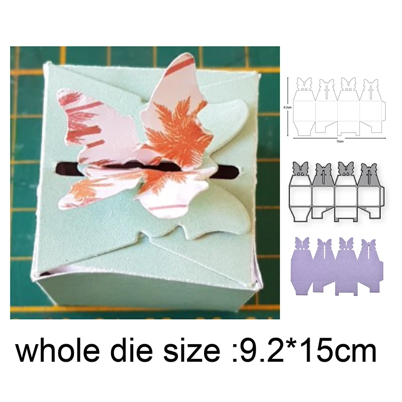 

Craft dies metal cutting dies cut die 3D Butterfly Box Background Frame Scrapbooking dies knife mould blade punch stencils dies