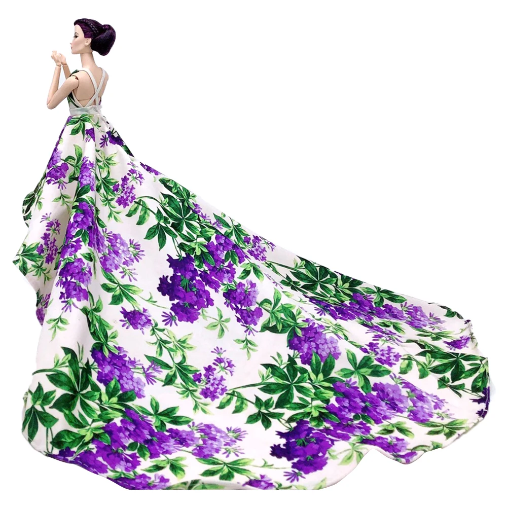 Платье NK 1xdoll фиолетовое платье для смокинга с открытой спиной куклы модное