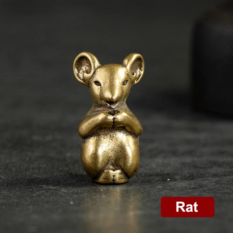 Латунные подвески в виде животных Брелоки-украшения ювелирные изделия мышь