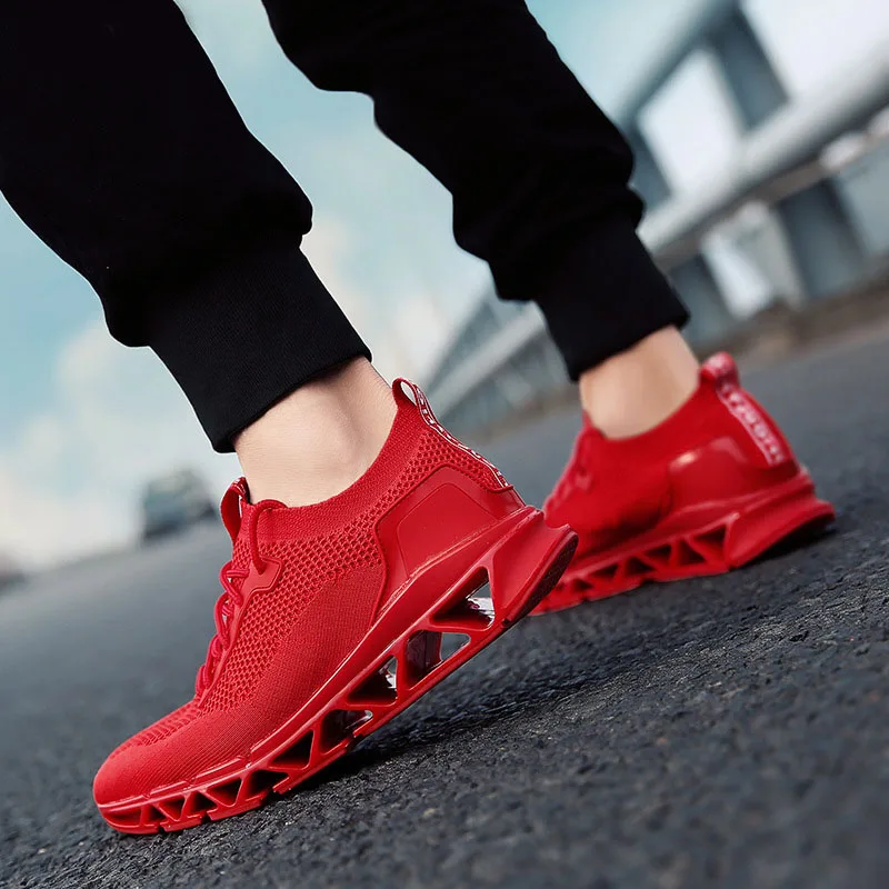 New Men Sports Breathable Running Shoes Solid Color When Flying Woven Casual Size 39-44 Autumn | Обувь