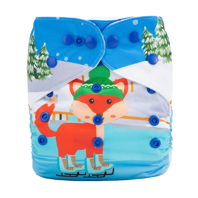 Все в одном подгузник органический хлопок детские подгузники маленькая лиса