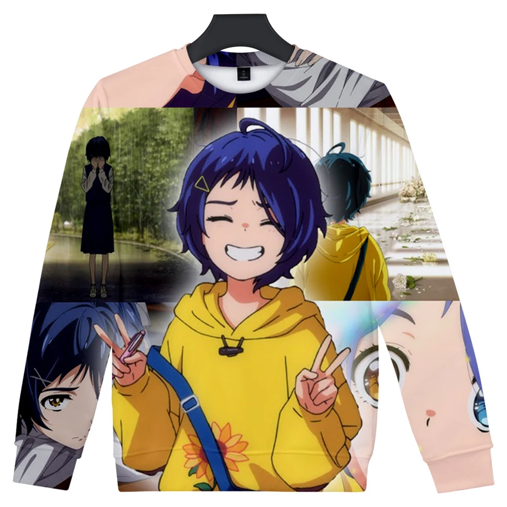 

2021 Anime Wonder Egg Priority Sweatshirts Harajuku 3D Hoodie Men Women Tracksuit Unisex O-Neck Long Sleeve Streetwear Tops 300