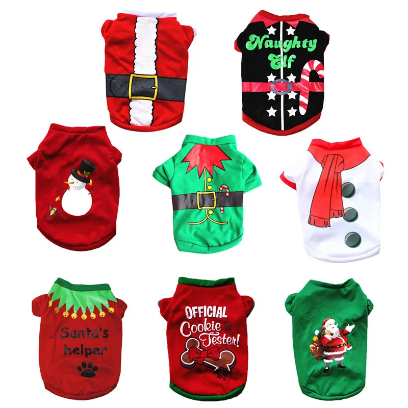 

Christmas Dog Clothes New Year Pets Dogs Clothing For Small Medium Dogs Costume Chihuahua Pet Shirt Warm Dog Clothing Yorkshire