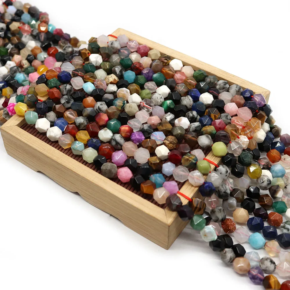 

Natural Multi-faceted Colorful Tourmaline Stone Beads Round Loosely Spaced Beads Fashionable for Necklace Earrings Handmade