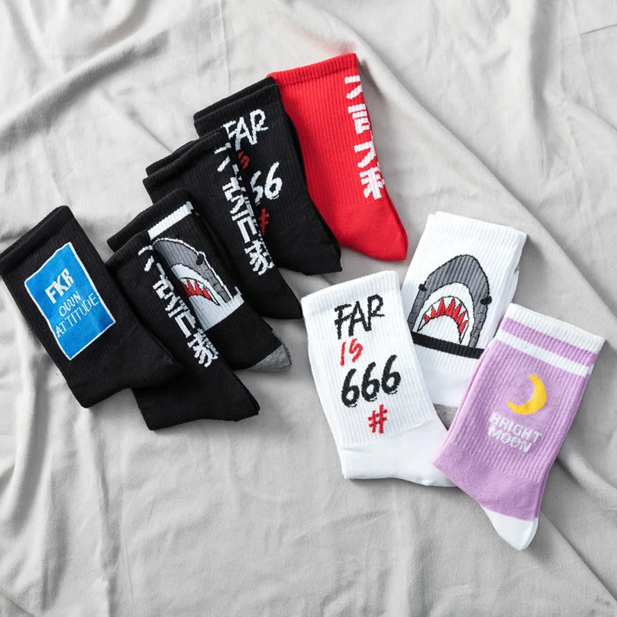 Индивидуальные носки в стиле хип хоп для мужчин и женщин хлопковые уличном