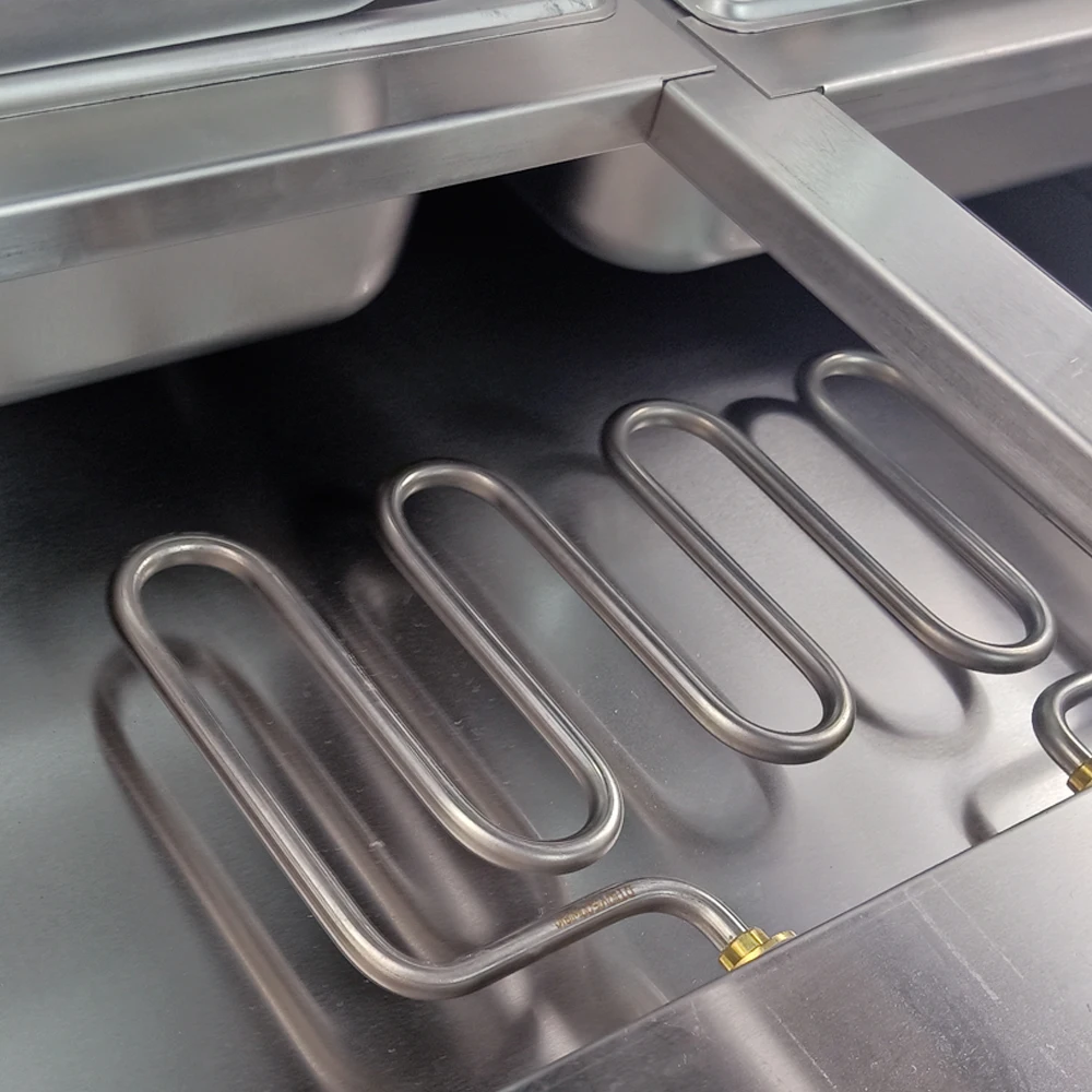 4 Pots Bain Marie Кейтеринг мокрое и влажное тепло из нержавеющей стали горячее питание