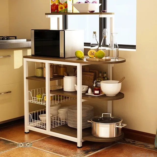 Kitchen shelf floor storage rack home multi-layer microwave oven seasoning multi-purpose | Дом и сад