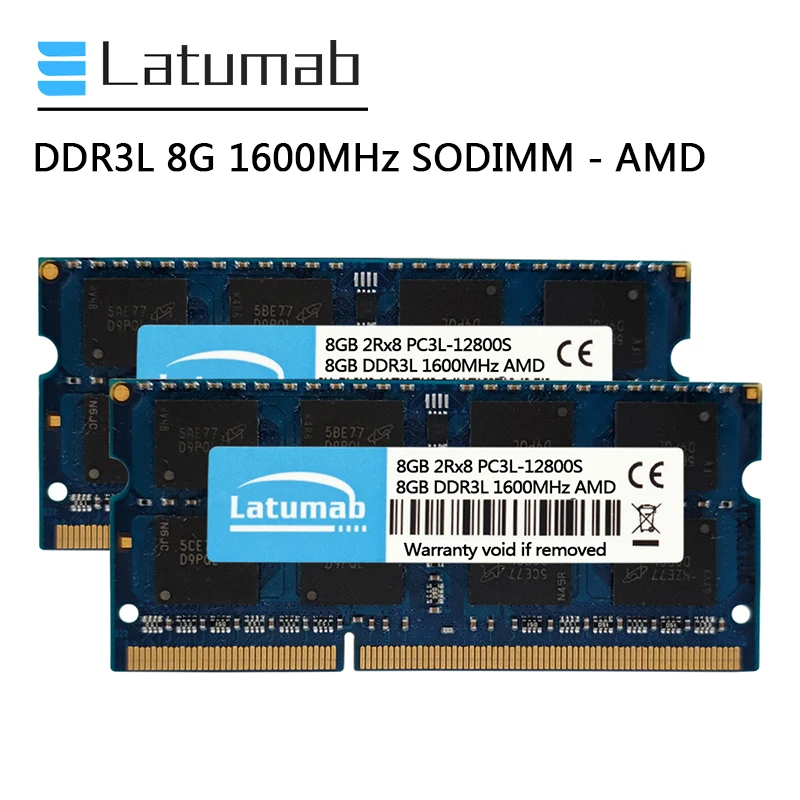 Latumab ОЗУ DDR3L 8 Гб 1600 МГц память для ноутбука AMD Чипсет процессора 204Pin SODIMM 1 35 V Memoria DDR3