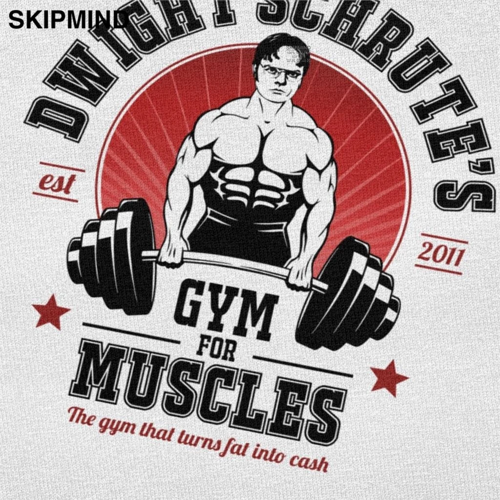 Забавные Дуайт Шрут футболка для мужчин взрослых тренажерный зал Футболка downloading