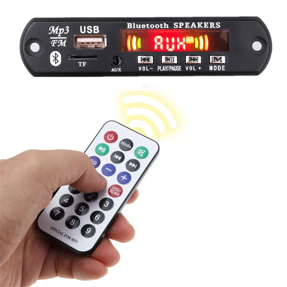 5 В/12 в Bluetooth MP3 плеер декодер цветной экран для автомобильного комплекта fm радио TF