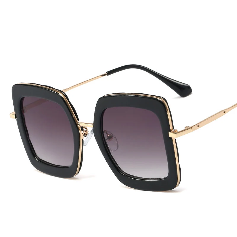 

Veshion Square Gradient Lens Sunglasses Cat Eye Men Women Fashion Shades UV400 Vintage Glasses