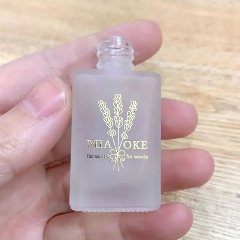 

15ML Frosted Glass New Square Bronzing Perfume Car Hanging Oil Bottle 10PCS/LOT