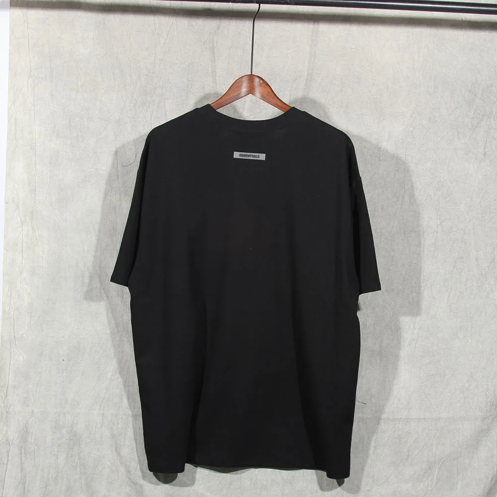 

2020 High Quality Essentials Silicone 3D Printing T Shirts Men Women Couples 100% Cotton Tee High Street Essentials T Shirts Men