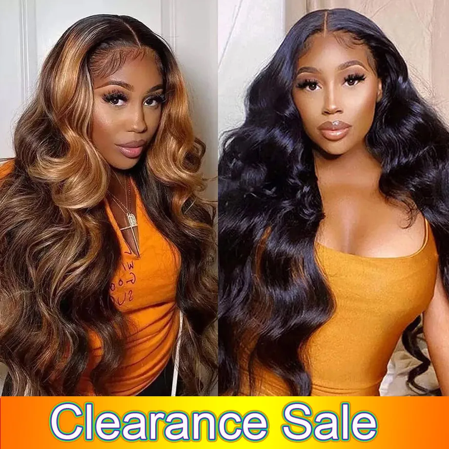 13x5x2 Body Wave Lace Front Wig 250 Density Hd Lace Frontal Wig 30 In Transparent Highlight Wig Lace Front Human Hair MYLOCKME