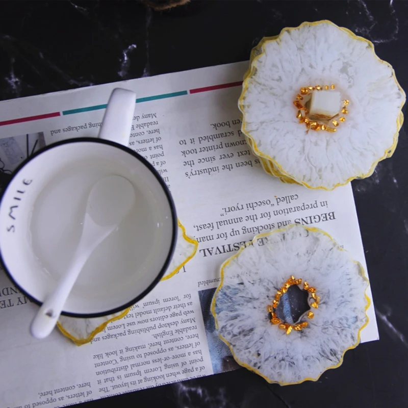 

Irregular Wavy Coaster Epoxy Resin Mold Cup Dishes Mat Pad Silicone Mould DIY Crafts Home Decorations Placemat Casting Tools
