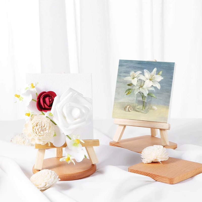 10 Pack Canvas and Easel Set Painting Craft Drawing Art Decoration Stand Kit | Канцтовары для офиса и дома