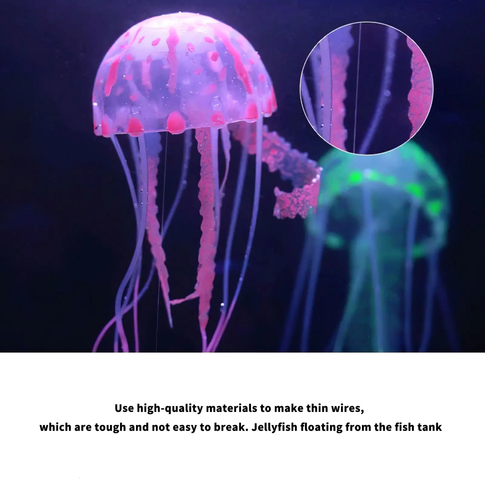 3 шт Красочные искусственная светящаяся эффект Медузы рыбы в аквариуме декор