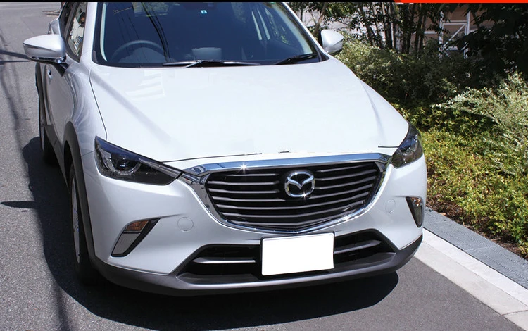 Аксессуары KOUVI для Mazda CX 3 CX3 2015 2016 2017 2018 19 ABS Хромированная передняя решетка капота