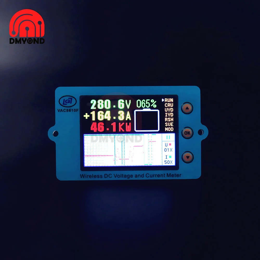 2.4 Inch Wireless Voltage Meter Voltmeter Ammeter DC 500V 100V Solar Battery Charging Coulometer Capacity Power Detector Tester |