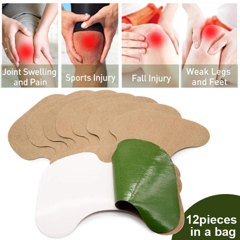 

12pcs/bag Knee Joint Pain Relief Wormwood Paster Knee Rheumatoid Arthritis Patch Without Box